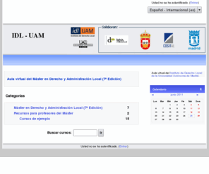 masteridluam.es: IDL - UAM
 Aula virtual del Instituto de Derecho Local de la Universidad Autónoma de Madrid.
