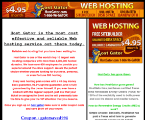 gatorcrazy.com: Host Gator | Cheap web hosting
Host Gator is the Best web hosting and domain register out today