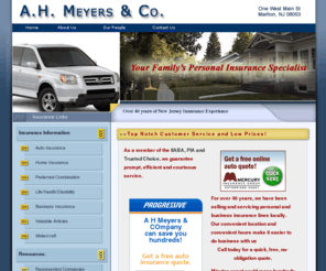 ahmeyers.com: A.H. Meyers - New Jersey Insurance Company
New Jersey Auto, Home, Financial, Commercial Insurance Specialists