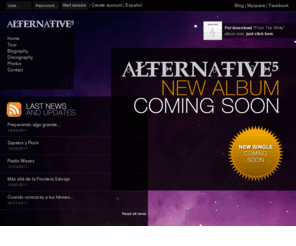 alternativefive.com: ALTERNATIVE5 - New album coming soon - Official Homepage - www.alternativefive.com
Página web oficial de Alternative 5 - Pinoso (Alicante)