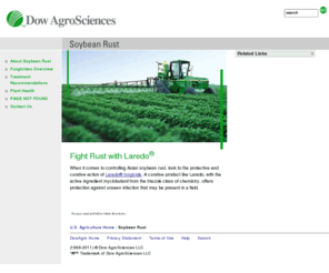 defeatsoybeanrust.com: Soybean Rust
Treating Asian soybean rust with the Dow AgroSciences products Laredo or PropiMax; fungicide can significantly reduce soybean yield loss.