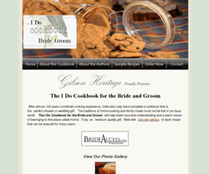idocook.com: The I Do Cookbook for the Bride and Groom
The I Do Cookbook for the Bride and Groom: Celia Jolley, Judy Williams: A Cookbook with easy to use and follow recipes for the bride and groom including beautiful full color photos of each recipe by Gibson Heritage, LLC.