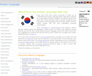korean-language.org: Korean language
Korean language schools, vocabulary and other resources.