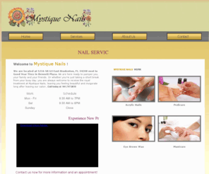 mystique-nails.com: Nails salon in Bradenton, FL
Come to Mystique Nail for complete nails and waxing services. Located at 5216 SR 64 East Bradenton, 