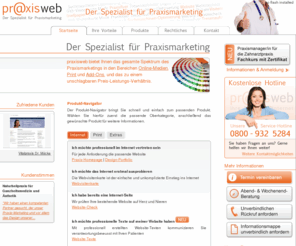 aerztehomepages.com: Homepage für Praxis und Zahnarztpraxis: praxisweb
praxisweb ist Ihr Spezialist für wirtschaftliches Praxismarketing. Wir bringen Sie mit effizienten Lösungen und Ihrer eigenen Homepage ins Internet.