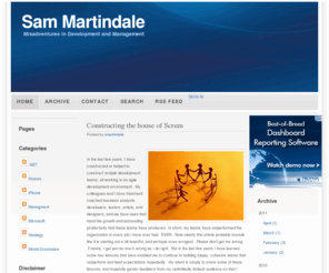 samfmartindale.com: Sam Martindale | Misadventures in Development and Management
Misadventures in Development and Management