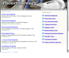 phonetones.org: Phone Tones
Ringtones, phone tones, phone games, wallpaper and ringtones for your cell phone