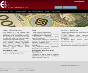 equityadvisors.pl: Transakcje kapitałowe, corporate finance: Equity Advisors Sp. z o.o.
