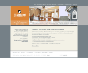 hhinspect.com: Highland Home Inspections, Inc - Baltimore-Washington, Howard County since 1989
Dedicated to providing you with accurate and fair home inspections. Depend on our quality and commitment to service.