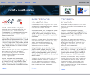 inosoft.net: PERSONA, EASY2TRANS, yazılım, inovasyon, software, İzin Takip Yönetimi, İzin Takip Sistemi, izin, izinler, hakedişler, tatiller, izin türleri, beyaz yaka, mavi yaka
inoSoft, kullanımı basit ve hızlı çalışan kurumsal yazılım çözümleri geliştirmek için İstanbul'da kurulmuş bir bilişim firmasıdır. Özellikle küçük ve orta büyüklükteki işletmeler için önemli olan Yazılım Kiralama Modeli sistemini geliştirmiştir.