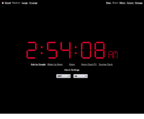 onlineclockalarm.com: Online Alarm Clock
Online Alarm Clock - Free internet alarm clock displaying your computer time.