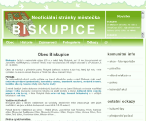 biskupice.info: BISKUPICE - neoficiální stránky městečka
