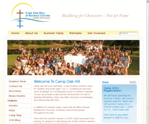 campoakhill.org: Welcome To Camp Oak Hill
Camp Oak Hill is a co-ed, overnight Christian summer camp and retreat center located one hour north of Raleigh in Oxford, NC.