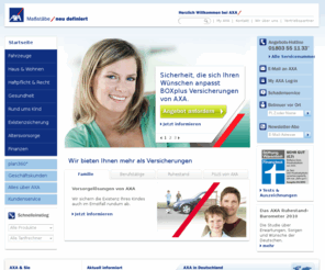 nordstern-online.com: Versicherungen von AXA: Kfz-Versicherungen und viel mehr bei AXA
Versicherungen und Finanzdienstleistungen sind die Schwerpunkte von AXA. G