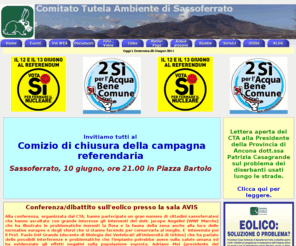 ctasassoferrato.it: CTA Sassoferrato, il sito web del Comitato Tutela Ambiente di Sassoferrato
Sito del Comitato Tutela Ambiente di Sassoferrato e San Donato