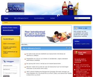 kliknaarschool.nl: kliknaarschool.nl
Kliknaarschool.nl is een online basisschool oplossing voor de communicatie tussen scholen en de leerlingen en ouders.