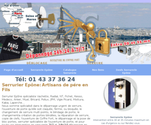 serrurerieepone.net: Serrurerie Epone tel: 01:43:37:36:24 Serrurier Epone 78680
Serrurier Epone Intervention dépannage et installation 24h/24 et 7j/7 Serrurerie Epone vente Serruriers 78680 Serrurier Epone rénovation Serrure, porte, rideau  métallique, ouverture de porte, Serrurerie blindage de porte, digicode, Serrurier contrôle d'accès, portail, automatisation, Service clés minute