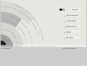 albertwirkert.com: Beratung fuer wirtschaftliche Informations Technologie
Beratung fuer wirtschaftliche Informations Technologie