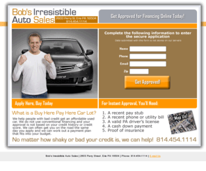 Bobs Auto Sales >> Bobsezpay Com Bob S Irresistible Auto Sales Erie S Pre Bobs Auto Sales >> Bobsezpay Com Bob S Irresistible Auto Sales Erie S Pre