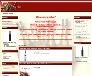 genusswelt-wein.com: Viniferia Genußwelt Wein
Räumungsverkauf - 10% auf den Gesamtbetrag. Nur bis zum 27.03.2010!!!