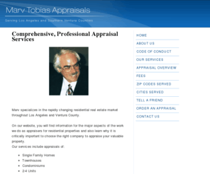 marvtobiasappraisals.com: Marv Tobias Appraisals
At Marv Tobias Appraisals, we understand both the intricacies of the appraisal process and the rapidly changing real estate market throughout Los Angeles and Ventura Counties. ,