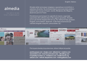 almedia.al: Almedia - Kompani shqiptare per web design
Almedia eshte nje kompani serioze shqiptare qe merret me web design.