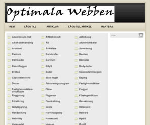 optimalawebben.com: Optimala Webben webbkatalog
Webbkatalogen Optimala Webben.