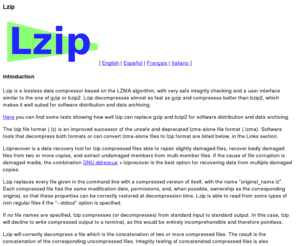 lzip.org: Lzip - Lossless data compressor based on the LZMA algorithm
Lossless data compressor