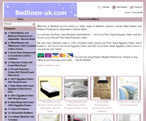 bedlinen-uk.com: Bedlinen including Extra Long and Extra Deep Fitted Sheets etc.
Bedlinen - Sheets, Pillowcases, Duvet Covers, Duvet Sets and Valances.  Extra long / Extra Deep Fitted Sheets.  100% Egyptian Cotton, Percale Polyester Cotton, Flannelette, 100% Combed Cotton Jersey.