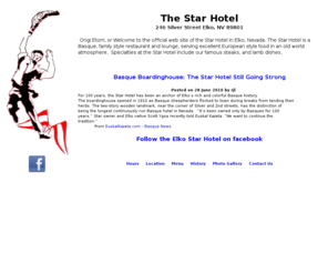 eatdrinkandbebasque.com: The Star Hotel in Elko, Nevada
Star Hotel Official Web Site