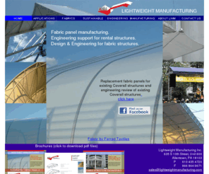 lightweightgroup.com: Lightweight Manufacturing
Fabric panel manufacturing, Engineering support for rental structures, Design & Engineering services for fabric structures.