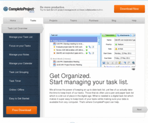 tasklist.com: Complete Project Management Software
Project management software has never been this easy.  CompleteProject allows you and your team to collaborate and work effeciently.