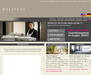 holzfuss.biz: Holzfuss Travel Marketing GmbH - Berlin -
Holzfuss Travel Marketing GmbH. Organisation von Gruppenreisen und Betreuung von Delegationen nach Berlin und Potsdam. Verkauf von Hotelkontingenten zu Sonderpreisen.