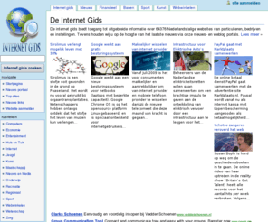 intergids.net: De Internet Gids | uitgebreide informatie over duizenden websites
De internet gids biedt toegang tot uitgebreide informatie over Nederlandstalige websites van particulieren, bedrijven en instellingen.