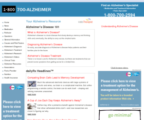 1-800-700-alzheimersdisease.com: Your Alzheimer's Disease Resource
Home Page