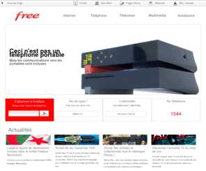 chezfree.net: Freebox, la meilleure offre ADSL : Internet, Téléphone, Télévision
Jusqu’à 28 Méga, 10Go d’espace disque, WiFi-MiMo, Ligne téléphonique, Appels illimités vers 103 destinations, 300 chaînes de télévision, Vidéo à la Demande