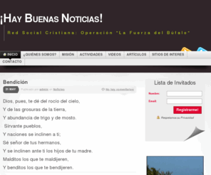 haybuenasnoticias.com: ¡Hay Buenas Noticias!
Red Social Cristiana: Operación "La Fuerza del Búfalo"