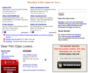 filmclips.be: film clips
See the latest filmclips like Jennifer's Body Trailers & Video Clips