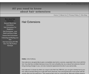 mc-articles.com: Hair Extensions
All you need to know about Hair Extensions