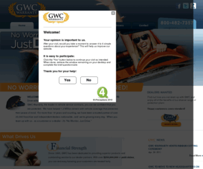 gwcwarranty.com: GWC Warranty Home
GWC Warranty is a leading provider of extended vehicle service contracts.  Since 1995 we have helped over 1.2 million drivers with vehicle coverage as a trusted partner of over 20,000 franchise and independent dealers in 37 states throughout the USA.