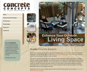 prettyconcrete.com: Concrete Concepts of Fargo-Moorhead | Decorative Concrete | Patios
Concrete Concepts of FM offers decorative concrete including concrete stamping for patios, acid stain and decorative concrete countertops. 