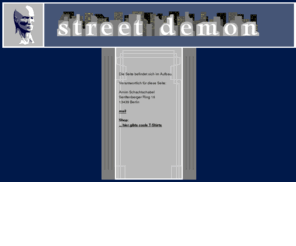 street-demon.com: Street Demon -- Hauptseite
Stories und Comics für Großstädter und Metropolisten - Bist Du cool genug für diese Seite