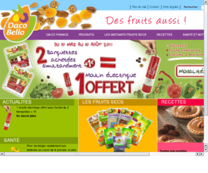 daco-france.com: Daco France - Importateur, conditionneur et distributeur de fruits secs.
Daco France: Produits Daco Bello et Informations consommateurs sur les bienfaits des fruits secs.
