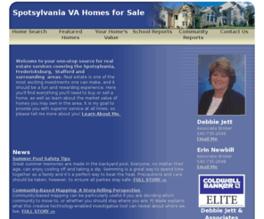 debbiejett.com: Spotsylvania, Fredericksburg, and Stafford, VA Real Estate  Debbie Jett
Spotsylvania, VA real estate and homes for sale in Fredericksburg and Stafford. Your Spotsylvania VA real estate resource center, find MLS listings, condos and homes for sale in Spotsylvania VA