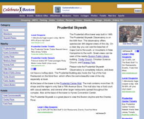 prudentialskywalk.com: Prudential Center Skywalk Observatory Boston
Prudential Skywalk observatory, where amazing 360 degre views of Boston can be attained.