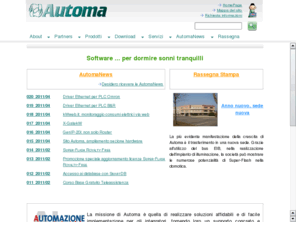 automa.it: Automa: sviluppo software SCADA HMI MES, raccolta dati, gestione produzione, manutenzione
Software per l'automazione industriale e il controllo di processo. Sistemi informatici per la gestione della produzione e la rintracciabilità. Soluzioni per l'integrazione verticale e orizzontale