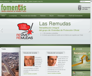 fomentas.es: FOMENTAS | TELDE - FOMENTAS | TELDE
Fomentas es la Oficina municipal de vivienda y suelo de la ciudad de Telde. Gran Canaria. Promoción y rehabilitación de viviendas en Canarias