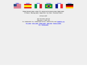etiquetasdeplastisol.com: Safety labels, Rubber warning labels - Zipper pulls
Zipper Pulls, Warning Labels. Etiflex brand safety labels are the most durable and manufactures PVC molded heat sealable labels. Rubber, zipper pulls, Rubber garment labels, molded, PVC, plastisol and microinjection labels, Trace tags, Track tags