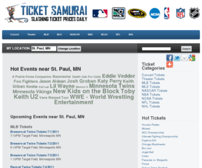 ticketsamurai.com: Ticket Samurai - Slashing Ticket Prices Daily
Ticket Samurai - Slashing Ticket Prices Daily