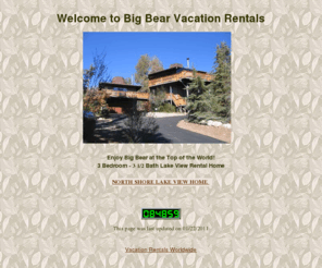 bigbearhomerentals.com: Big Bear Vacation Home Rentals
Unique vacation property in Big Bear Lake. Hexagon home & guest house w/180-degree lake views. Views of  Bear Mountain ski area from deck.